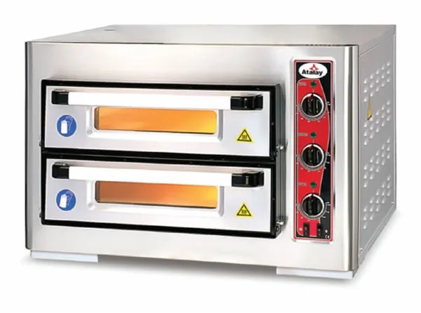 Atalay Elektrikli Pizza Fırını Çift Katlı 4x20 cm Pizza Kapasiteli APF-40-2