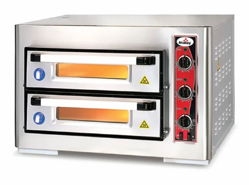 Atalay Elektrikli Pizza Fırını Çift Katlı 4x20 cm Pizza Kapasiteli APF-40-2