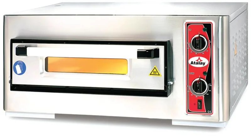 Atalay Tek Katlı Pizza Fırını Elektrikli 4x24 cm Pizza Kapasiteli APF-50-1
