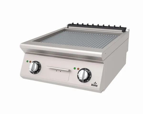 Atalay Elektrikli Pleyt Izgara Yarı Oluklu Yarı Düz Yüzey 60x73x30 cm AEI-673-ND