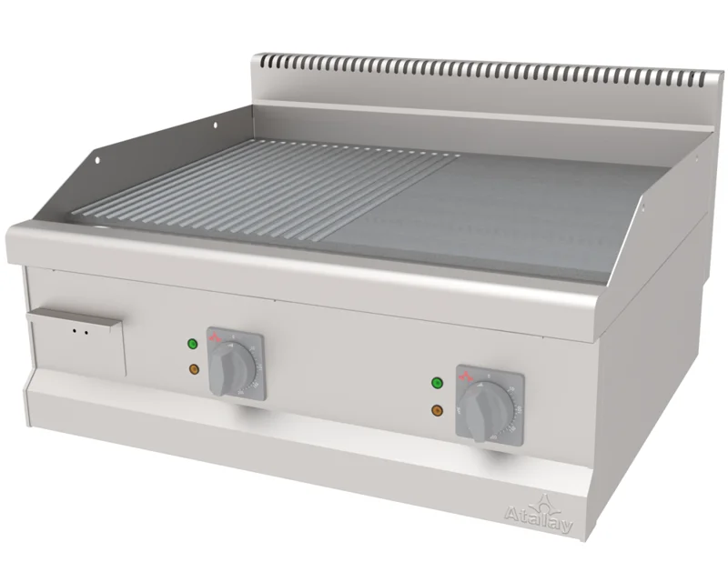 Atalay Elektrikli Izgara Yarı Oluklu Yarı Düz Yüzey 80x70x30 cm  AEI-870-ND