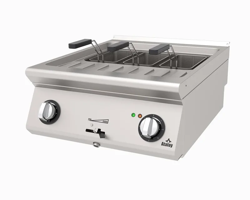 Atalay 3 Sepetli Makarna Haşlama Makinesi Elektrikli 60x73x30 AMP-673
