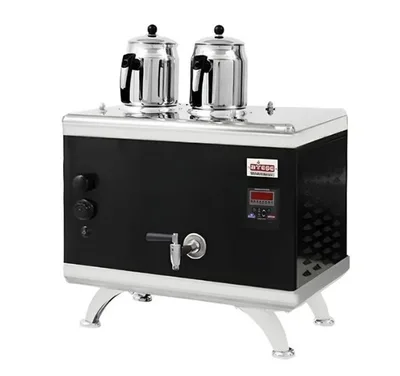 Ateşe 2 Demlikli Çay Kazanı Titanium Compact Dijital Gazlı/Elektrikli TCSGE02