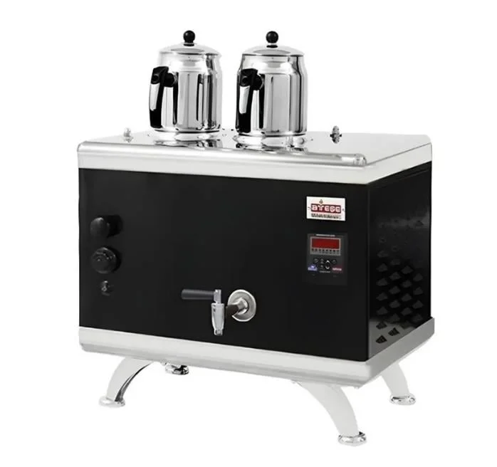 Ateşe 2 Demlikli Çay Kazanı Titanium Compact Dijital Gazlı/Elektrikli TCSGE02