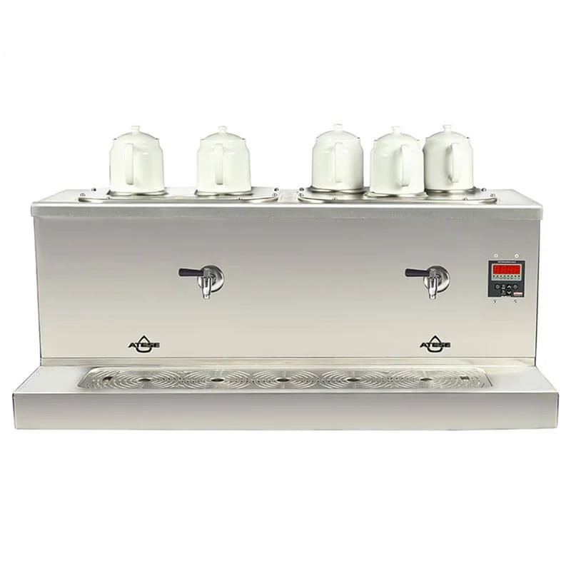 Ateşe Cappadocia Dijital Elektrikli 5 Demlikli Çay Makinesi (INOX CDE5)