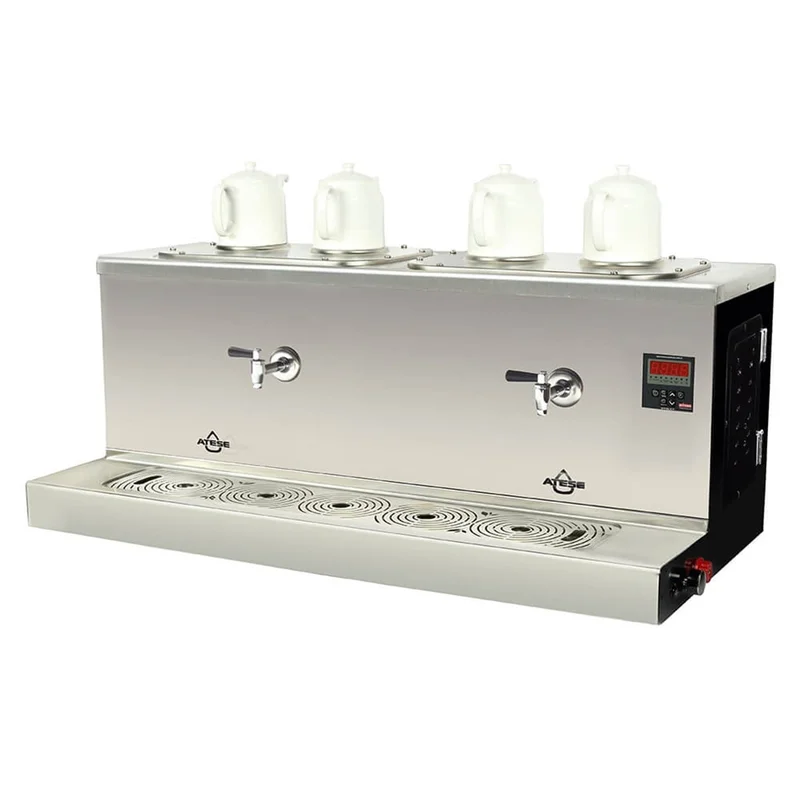Ateşe Cappadocia Dijital Gaz+Elektrikli 4 Demlikli Çay Makinesi (STATIC CDGE4)