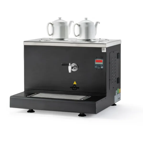 Ateşe Cappadocia Smart Gaz+Elektrikli 2 Demlikli Çay Makinesi (INOX CSGE2)