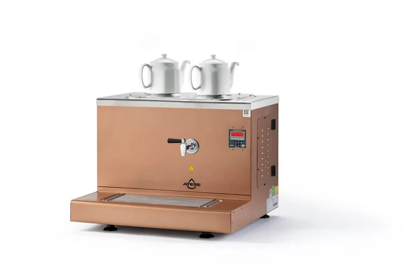 Ateşe Cappadocia Smart Gaz+Elektrikli 2 Demlikli Çay Makinesi (STATIC CSGE2)