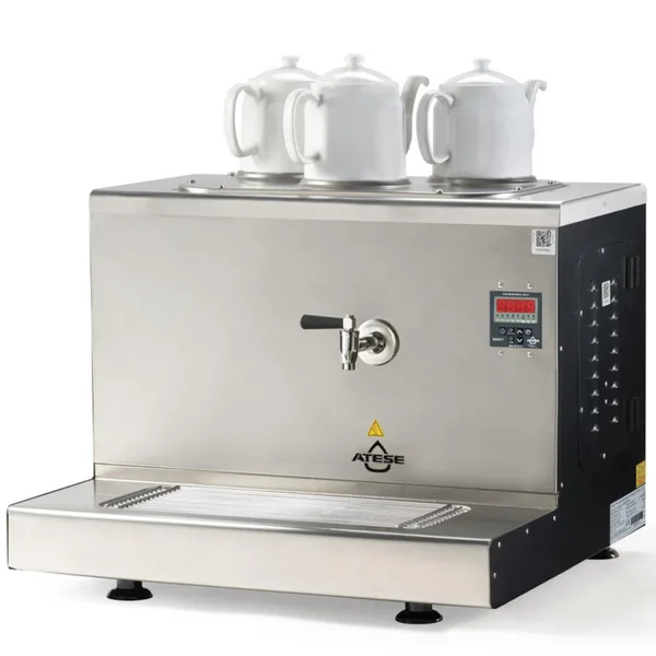 Ateşe Cappadocia Smart Gaz+Elektrikli 3 Demlikli Çay Makinesi (INOX CSGE3)