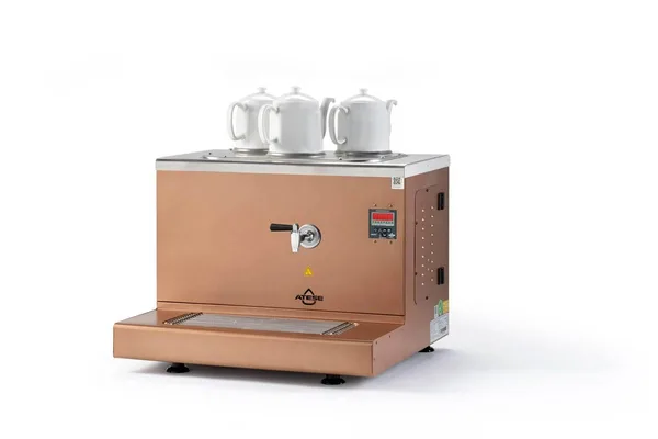 Ateşe Cappadocia Smart Gaz+Elektrikli 3 Demlikli Çay Makinesi (STATIC CSGE3)