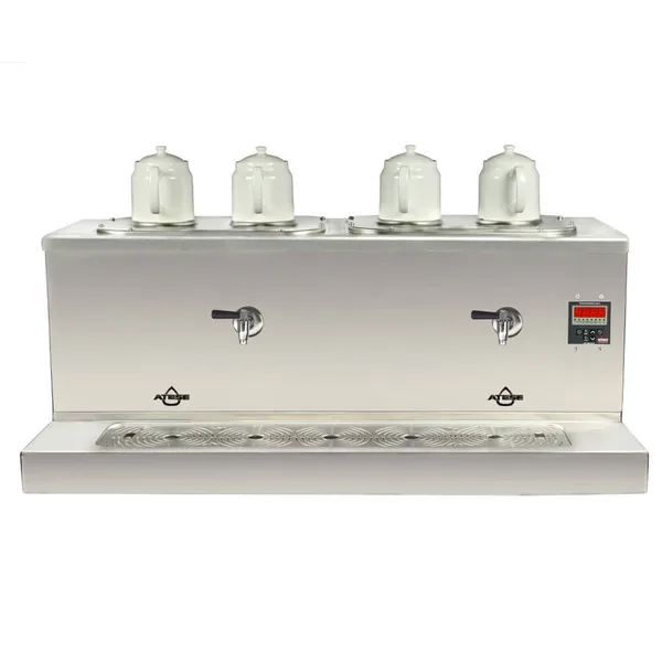 Ateşe Cappadocia Smart Gaz+Elektrikli 4 Demlikli Çay Makinesi (INOX CSGE4)