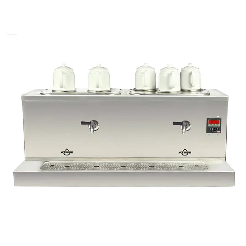 Ateşe Cappadocia Smart Gaz+Elektrikli 5 Demlikli Çay Makinesi (INOX CSGE5)