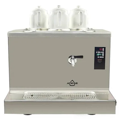 Ateşe Cappadocia Smart Plus Gaz+Elektrikli 3 Demlikli Çay Makinesi (INOX CSPGE3)