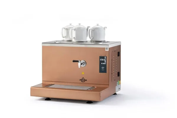 Ateşe Cappadocia Smart Plus Gaz+Elektrikli 3 Demlikli Çay Makinesi (STATIC CSPGE3)