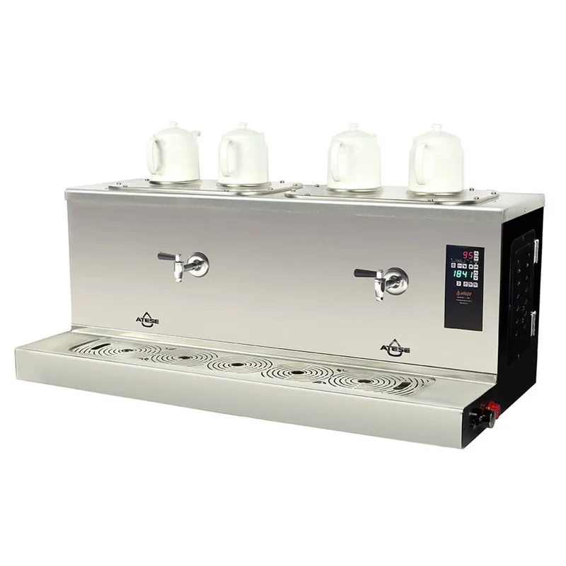 Ateşe Cappadocia Smart Plus Gaz+Elektrikli 4 Demlikli Çay Makinesi (INOX CSPGE4)