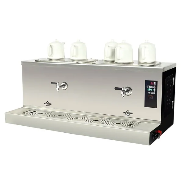 Ateşe Cappadocia Smart Plus Gaz+Elektrikli 5 Demlikli Çay Makinesi (STATIC CSPGE5)