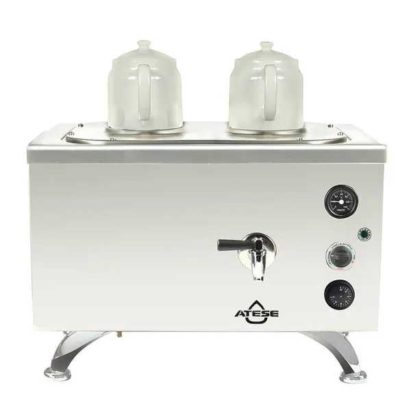 Ateşe Efes Analog Elektrikli 2 Demlikli Çay Makinesi (INOX EAE2)