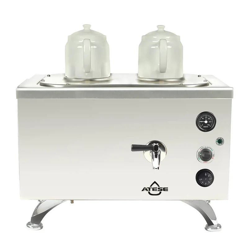 Ateşe Efes Analog Elektrikli 2 Demlikli Çay Makinesi (INOX EAE2)