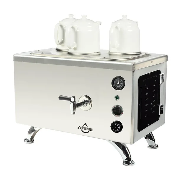 Ateşe Efes Analog Elektrikli 3 Demlikli Çay Makinesi (INOX EAE3)