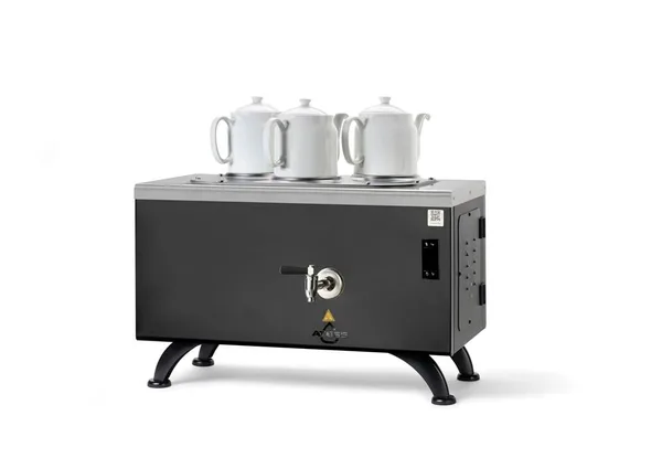 Ateşe Efes Dijital Elektrikli 3 Demlikli Çay Makinesi (INOX EDE3)
