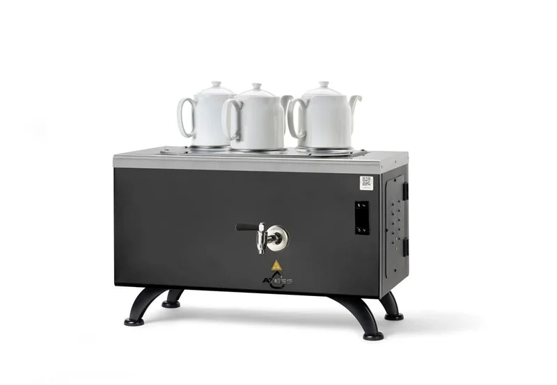 Ateşe Efes Dijital Elektrikli 3 Demlikli Çay Makinesi (INOX EDE3)