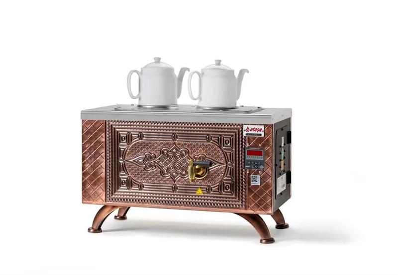 Ateşe Efes Smart Elektrikli 2 Demlikli Çay Makinesi (RETRO ESE2)