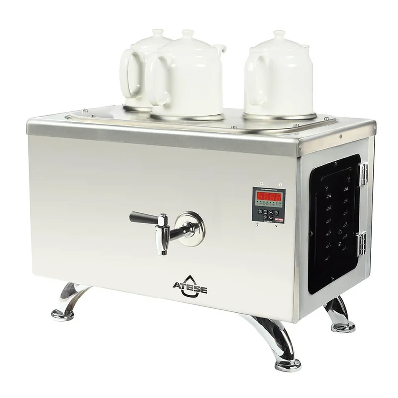Ateşe Efes Smart Elektrikli 3 Demlikli Çay Makinesi (INOX ESE3)