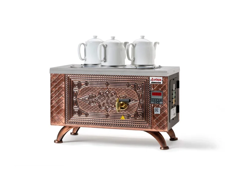 Ateşe Efes Smart Elektrikli 3 Demlikli Çay Makinesi (RETRO ESE3)