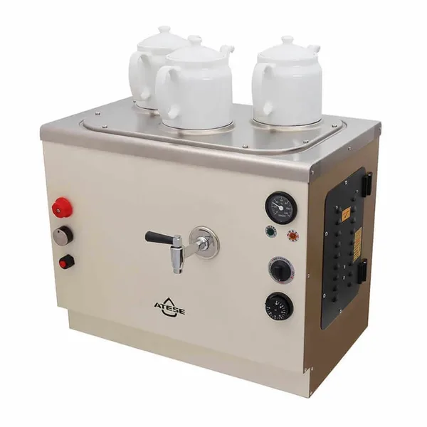 Ateşe Sumela Analog Gaz+Elektrikli 2 Demlikli Çay Makinesi (STATIC SAGE2)