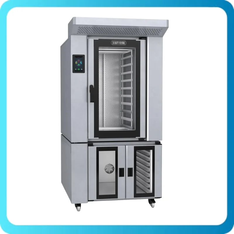 Bestoven 10 Tepsili Döner Fırın Elektrikli Davlumbaz+Mayalandırma BOR-10E+BOF-10E SET