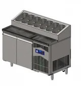 CSA 2 Kapılı Kırıntı Kapılı Pizza Hazırlık Dolabı 141x70x109 Cm CS.TEZ.2.700.KMPK - 1