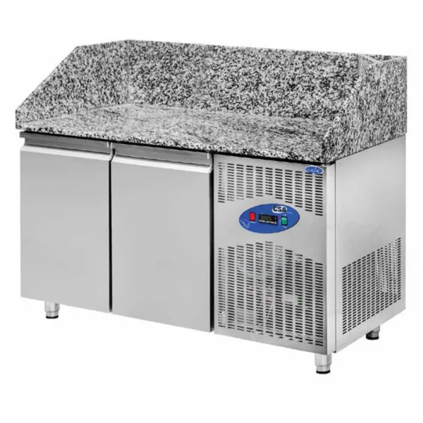 CSA 2 Kapılı Pizza Hazırlık Dolabı Granit Tablalı 150x80x108 Cm CS.PİK.150
