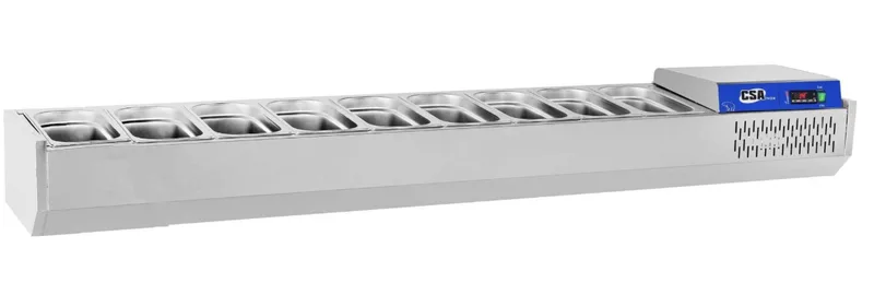 CSA Set üstü Saladbar 9 Küvetli 205x39x46 cm 304 Kalite CS.GRNK.210