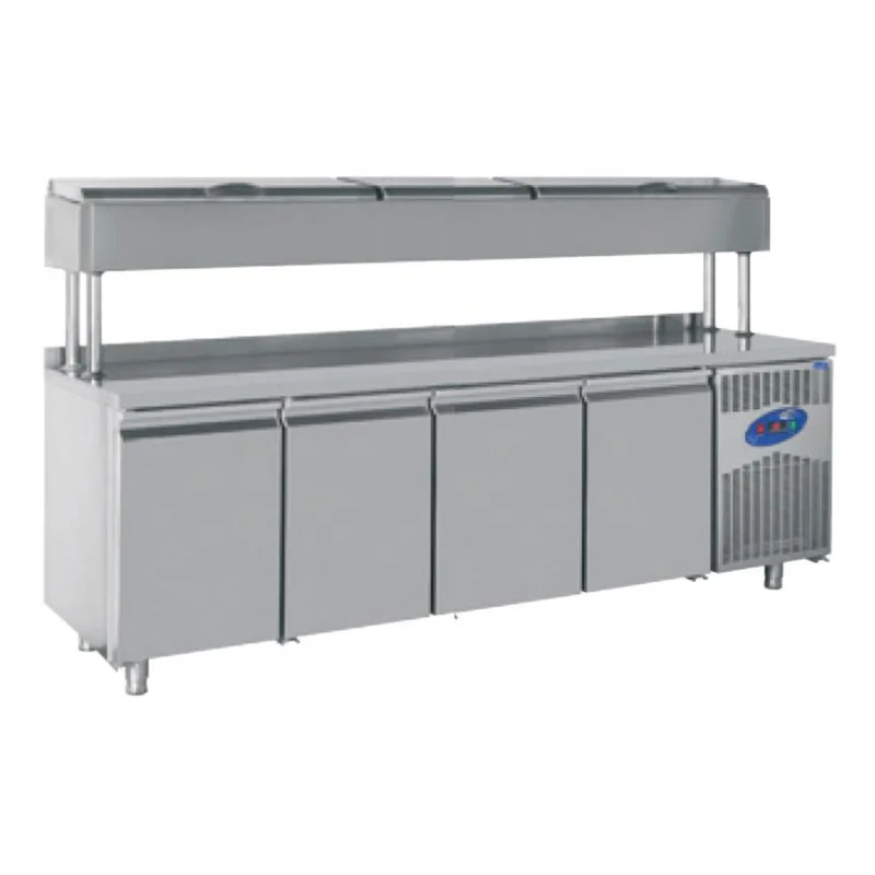 CSA Yükseltilmiş Make Up Buzdolabı 4 Kapılı 632 L 235x70x137 Cm CS.TEK.4.700.YM