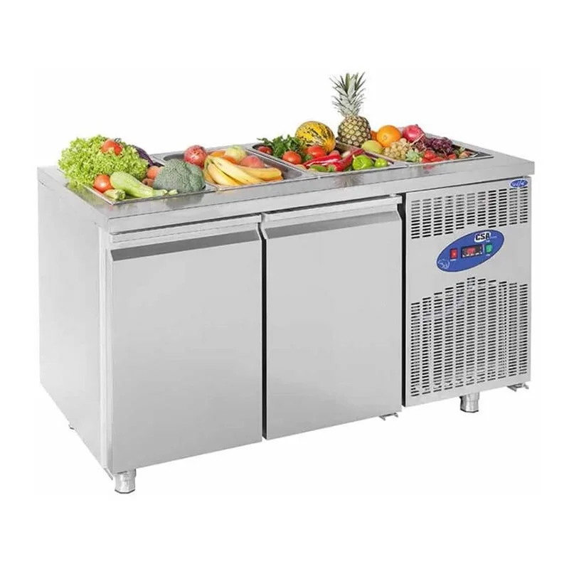 CSA 2 Kapılı Havuzlu Saladbar 4 Küvetli 141x70x85 Cm CS.TEZ.2.700.SHS