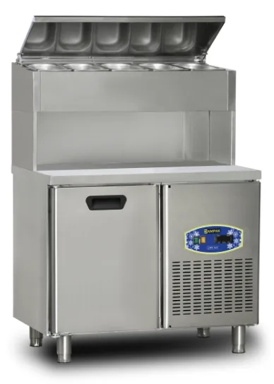 Dampak 1 Kapılı Pizza Hazırlık Buzdolabı, Yüksek Model 100x70x133 22TBF1S-PY70
