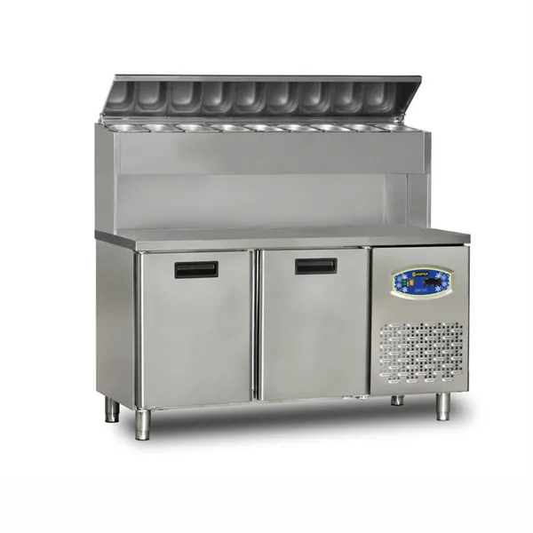 Dampak 2 Kapılı Pizza Hazırlık Buzdolabı, Yüksek Model 150x70x133 22TBF2S-PY70