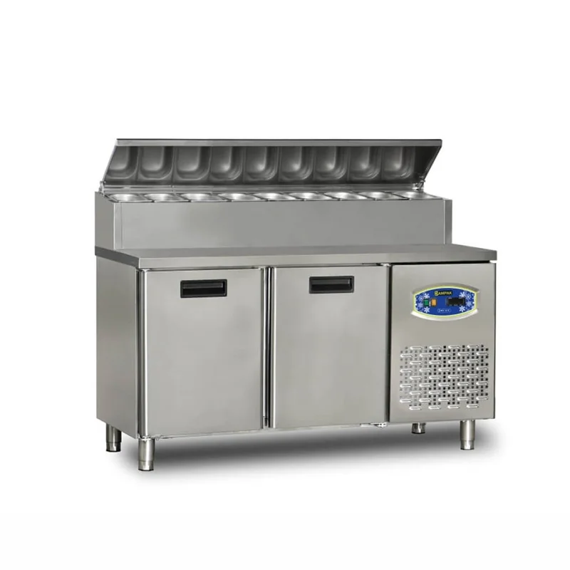 Dampak 2 Kapılı Pizza Hazırlık Buzdolabı 22TBF2S-PA70  150x70x109