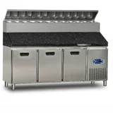 Dampak 3 Kapılı Pizza Hazırlık Buzdolabı 200x70x133 22TBF3S-PY70-GR - 1