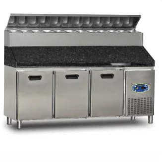 Dampak 3 Kapılı Pizza Hazırlık Buzdolabı 200x70x133 22TBF3S-PY70-GR