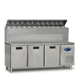 Dampak 3 Kapılı Pizza Hazırlık Buzdolabı, Yüksek Model  200x70x133 cm 22TBF3S-PY70 - 1