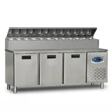 Dampak 3 Kapılı Pizza Hazırlık Dolabı 22TBF3S-PA70  200x70x109 - 1