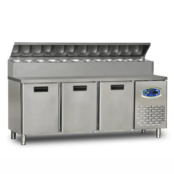 Dampak 3 Kapılı Pizza Hazırlık Dolabı 22TBF3S-PA70  200x70x109