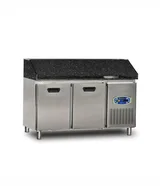 Dampak Granit Tablalı 2 Kapılı Pizza Hazırlık Buzdolabı 290 lt 150x70x109 cm 22TBF2S-70-GR - 1