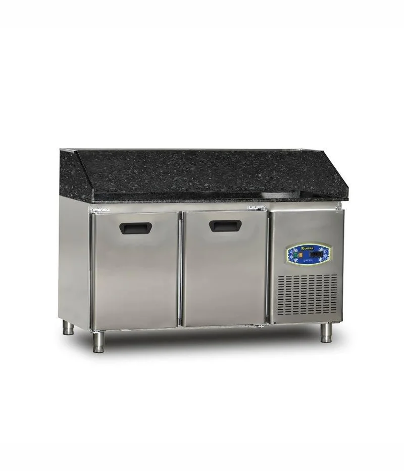 Dampak Granit Tablalı Tek Kapılı Pizza Hazırlık Buzdolabı 196 lt 100x70x109 cm 22TBF1S-70-GR