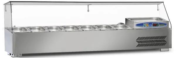 Dampak Soğutmalı Set Üstü Saladbar 7 Küvetli 150x35x40 cm 22SBS07-15