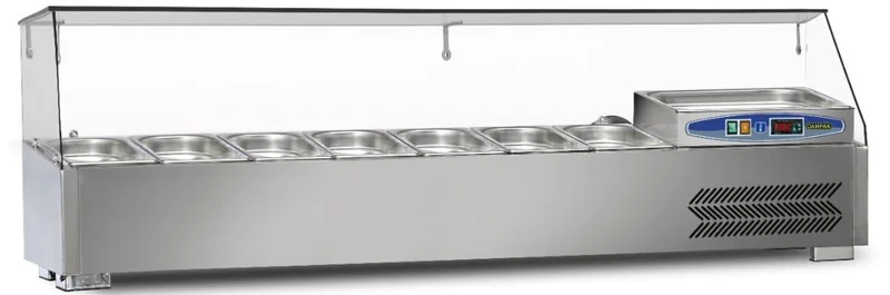 Dampak Soğutmalı Set Üstü Saladbar 7 Küvetli 150x35x40 cm 22SBS07-15