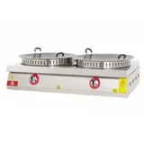 DRN 2 Li Saç Kavurma Ocağı Set Üstü Gazlı ve Lpg Li 120x50x30 Cm DRNSCTS-2 - 1
