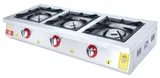 DRN 3 Lü Set Üstü Ocak Gazlı ve Lpg Li 120x49x20 Cm DRNLOS-3 - 1