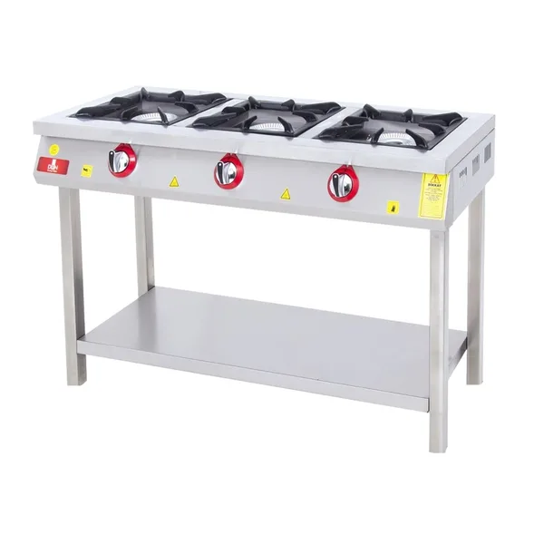 DRN 3 Lü Taban Raflı Ocak Gazlı ve Lpg Li 120x49x85 Cm DRNLOA-3